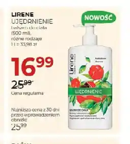 Jawa Drogerie Balsam do ciała ujędrnienie Lirene oferta
