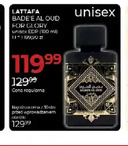 Jawa Drogerie Woda perfumowana Lattafa Bade'e Al Oud For Glory oferta