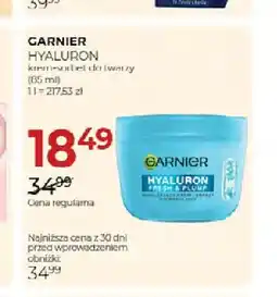Jawa Drogerie Krem-sorbet do twarzy Hyaluron Garnier oferta