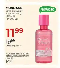 Jawa Drogerie Tonik do twarzy kwas ferulowy Mond'Sub oferta