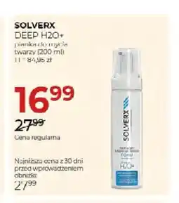Jawa Drogerie Pianka do mycia twarzy Deep H2O+ Solverx oferta