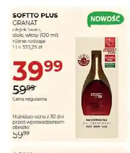 Jawa Drogerie Olejek twarz ciało włosy granat Softto Plus oferta