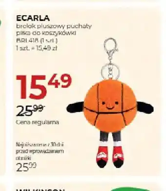 Brelok pluszowy puchaty piłka do koszykówki BRL418 Ecarla
