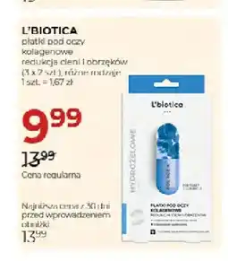 Jawa Drogerie Płatki pod oczy kolagenowe redukcja cieni i obrzęków L'biotica oferta