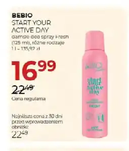 Jawa Drogerie Damski deo spray Start Your Active Day Fresh Bebio oferta