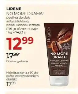 Jawa Drogerie Peeling do ciała antycellulitowy Kawa Zielona Herbata Lirene No More Drama! oferta