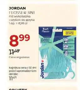 Jawa Drogerie Nić wykałaczka i czyścik do języka Flosser 3in1 Jordan oferta