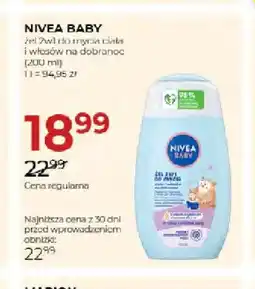 Jawa Drogerie Żel 2w1 do mycia ciała i włosów na dobranoc Nivea Baby oferta