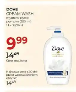 Jawa Drogerie Mydło w płynie pompka Dove Cream Wash oferta