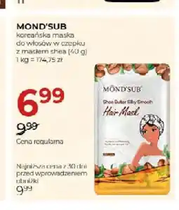 Jawa Drogerie Koreańska maska do włosów w czepku z masłem shea Mond'Sub oferta