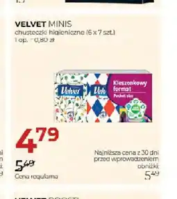Jawa Drogerie Chusteczki higieniczne Velvet Minis 6-pak oferta