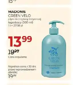 Jawa Drogerie Płyn do higieny intymnej łagodzący Green Velo oferta