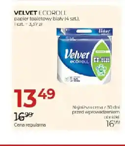 Jawa Drogerie Papier toaletowy biały EcoRoll Velvet oferta