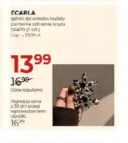 Jawa Drogerie Spinki do włosów kwiaty panterka odcienie brązu SD470 Ecarla oferta