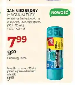 Jawa Drogerie Worki na śmieci z taśmą Magnum Flex o zapachu Morska Bryza 35 l Jan Niezbędny oferta
