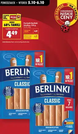 Biedronka Parówki Berlinki Morliny oferta