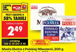 Biedronka Masło Ekstra z Polskiej Mleczarni lub Masło Ekstra Polmlek oferta