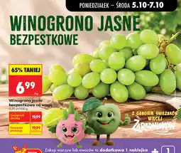 Biedronka Winogrono jasne bezpestkowe na wagę oferta