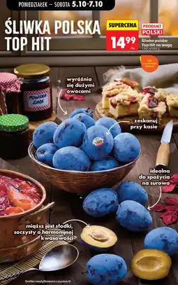 Biedronka Śliwka polska Top Hit na wagę oferta