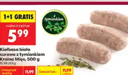 Biedronka Kiełbasa biała surowa z tymiankiem Kraina Mięs oferta