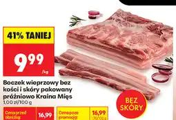 Biedronka Boczek wieprzowy bez kości i skóry pakowany próżniowo Kraina Mięs oferta