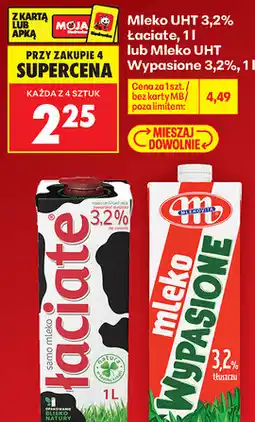 Biedronka Mleko UHT 3,2% Łaciate, 1 l lub Mleko UHT Wypasione 3,2% oferta