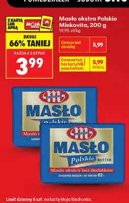 Biedronka Masło ekstra Polskie Mlekovita oferta