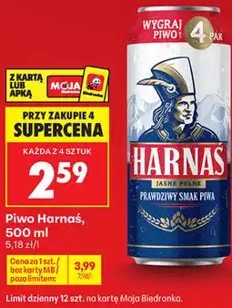 Biedronka Piwo Harnaś Jasne Pełne oferta