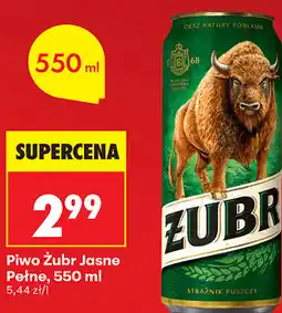 Biedronka Piwo Żubr Jasne Pełne oferta