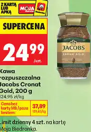 Biedronka Kawa rozpuszczalna Jacobs Cronat Gold oferta