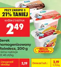 Biedronka Serek homogenizowany Rolmlecz oferta
