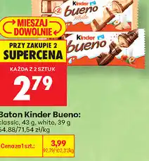 Biedronka Baton Kinder Bueno classic / white oferta