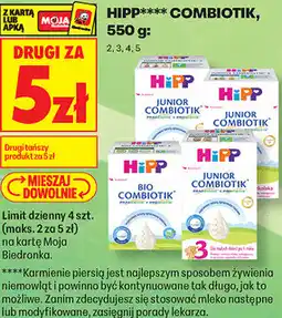 Biedronka Mleko modyfikowane HiPP Junior Combiotik oferta