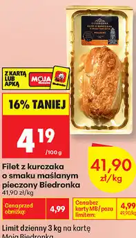 Biedronka Filet z kurczaka o smaku maślanym pieczony Biedronka oferta