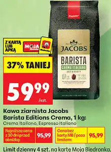 Biedronka Kawa ziarnista Jacobs Barista Editions Crema oferta
