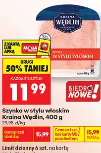 Biedronka Szynka w stylu włoskim Kraina Wędlin oferta
