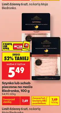 Biedronka Szynka lub schab pieczone na maśle Biedronka oferta