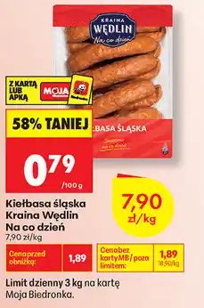 Biedronka Kiełbasa śląska Kraina Wędlin Na co dzień oferta