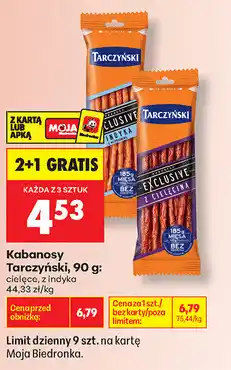 Biedronka Kabanosy Tarczyński oferta