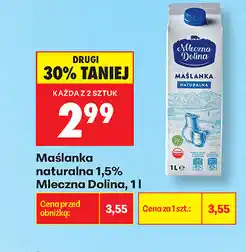 Biedronka Maślanka naturalna 1,5% Mleczna Dolina oferta