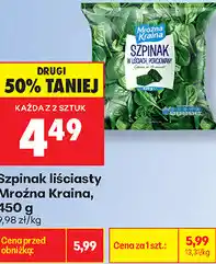 Biedronka Mroźna Kraina Szpinak liściasty oferta