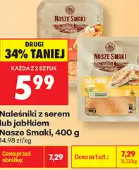 Biedronka Naleśniki z serem lub jabłkiem Nasze Smaki oferta