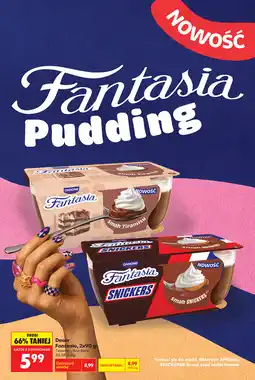 Biedronka Deser Danone Fantasia Pudding Tiramisu, Snickers oferta