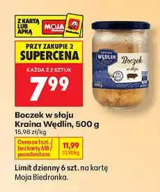 Biedronka Boczek w słoiku Kraina Wędlin oferta