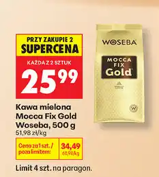 Biedronka Kawa mielona Mocca Fix Gold Woseba oferta