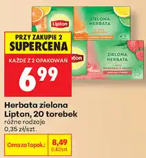 Biedronka Herbata zielona Lipton oferta