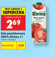 Biedronka Sok pomidorowy 100% Riviva oferta