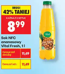 Biedronka Sok NFC ananasowy Vital Fresh oferta