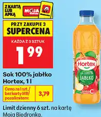 Biedronka Sok 100% jabłko Hortex oferta