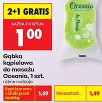 Biedronka Gąbka kąpielowa do masażu Oceania, 1 szt oferta